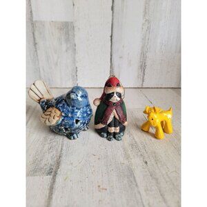 Xmas animal bird cat dog ornament accessory set unique decor